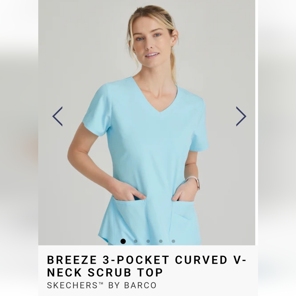 Skechers Fitted Blue Short Sleeve Tee